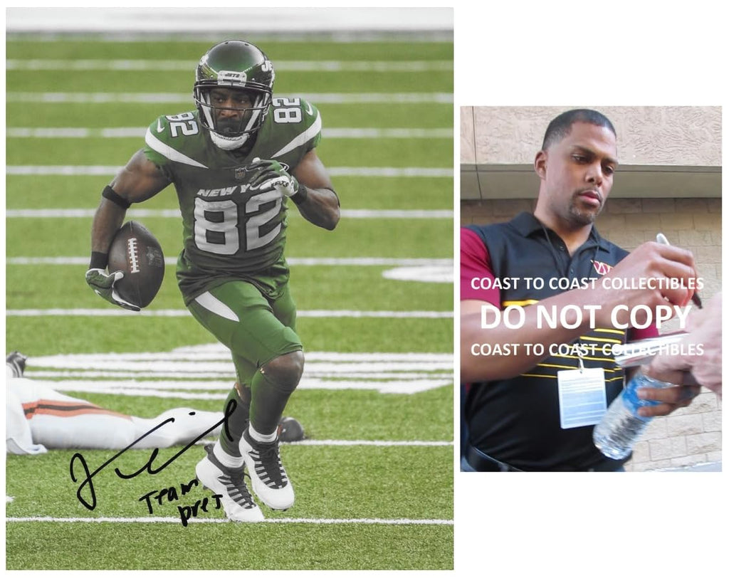 Jamison Crowder signed New York Jets football 8x10 photo COA proof autographed
