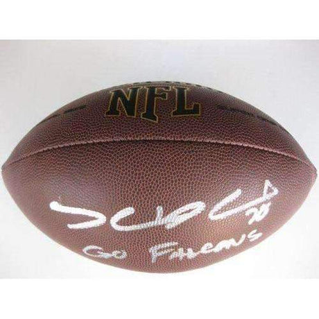 Thomas Decoud, Carolina Panthers, Atlanta Falcons, California Bears, Cal, Signed, Autographed, NFL Football, a Coa with the Proof Photo of Thomas Signing Will Be Included with the Football