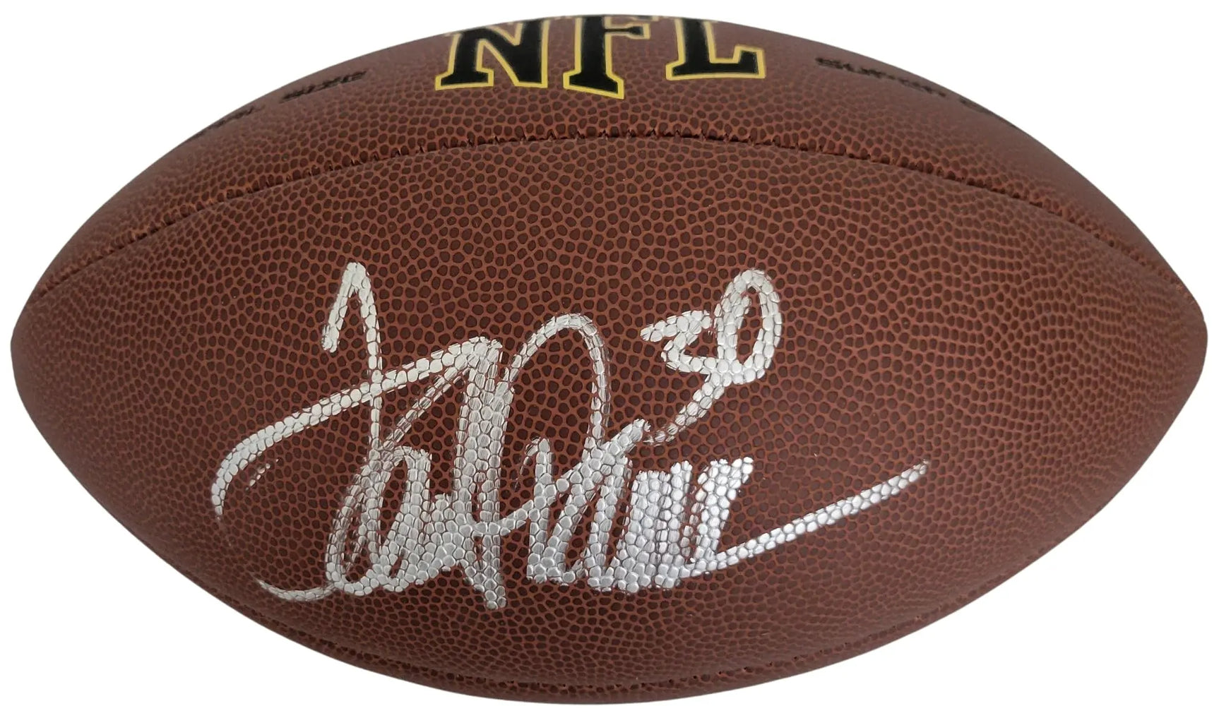 Terrell Davis Signed Football Proof Beckett COA Broncos Bulldogs Autographed