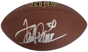 Terrell Davis Signed Football Proof Beckett COA Broncos Bulldogs Autographed