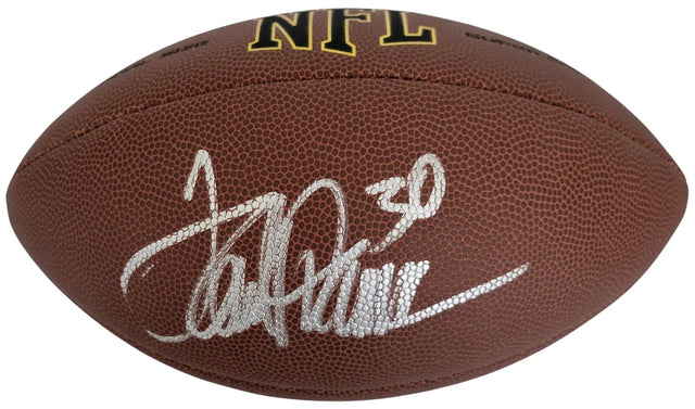 Terrell Davis Signed Football Proof Beckett COA Broncos Bulldogs Autographed