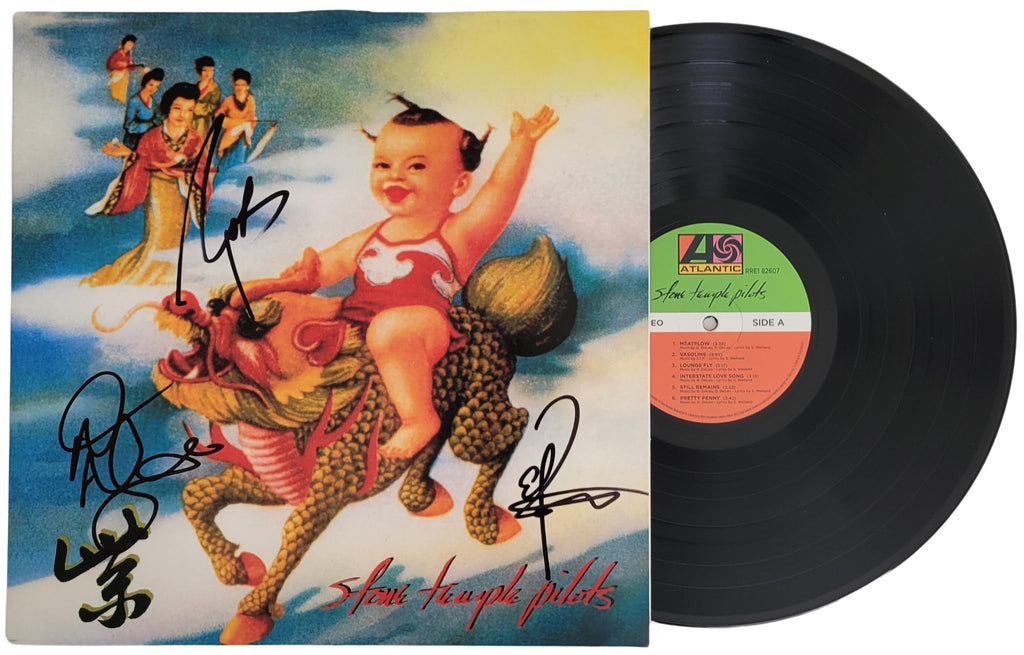 Stone Temple Pilots Signed Purple Album Proof COA Autographed Vinyl Record