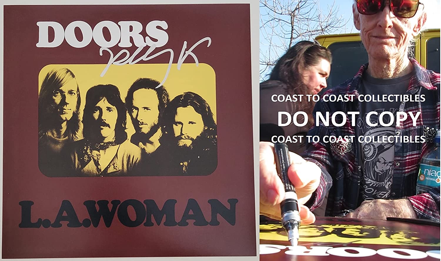 Robby Krieger signed The Doors L.A. Woman 12x12 album photo COA proof autograph STAR