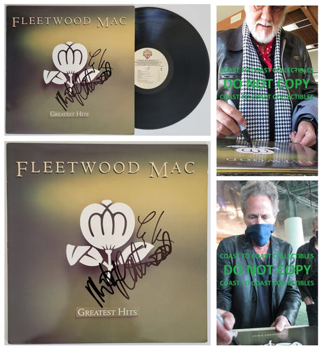 Mick Fleetwood Lindsey Buckingham signed Fleetwood Mac Greatest Hits album proof STAR