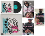 Travis Barker Mark Hoppus Tom Delonge signed Blink 182 album vinyl COA proof STAR
