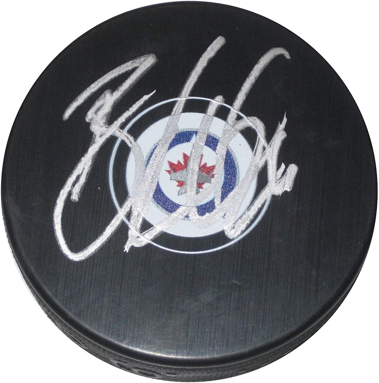 Blake Wheeler signed Winnipeg Jets logo Hockey Puck proof Beckett COA autographed