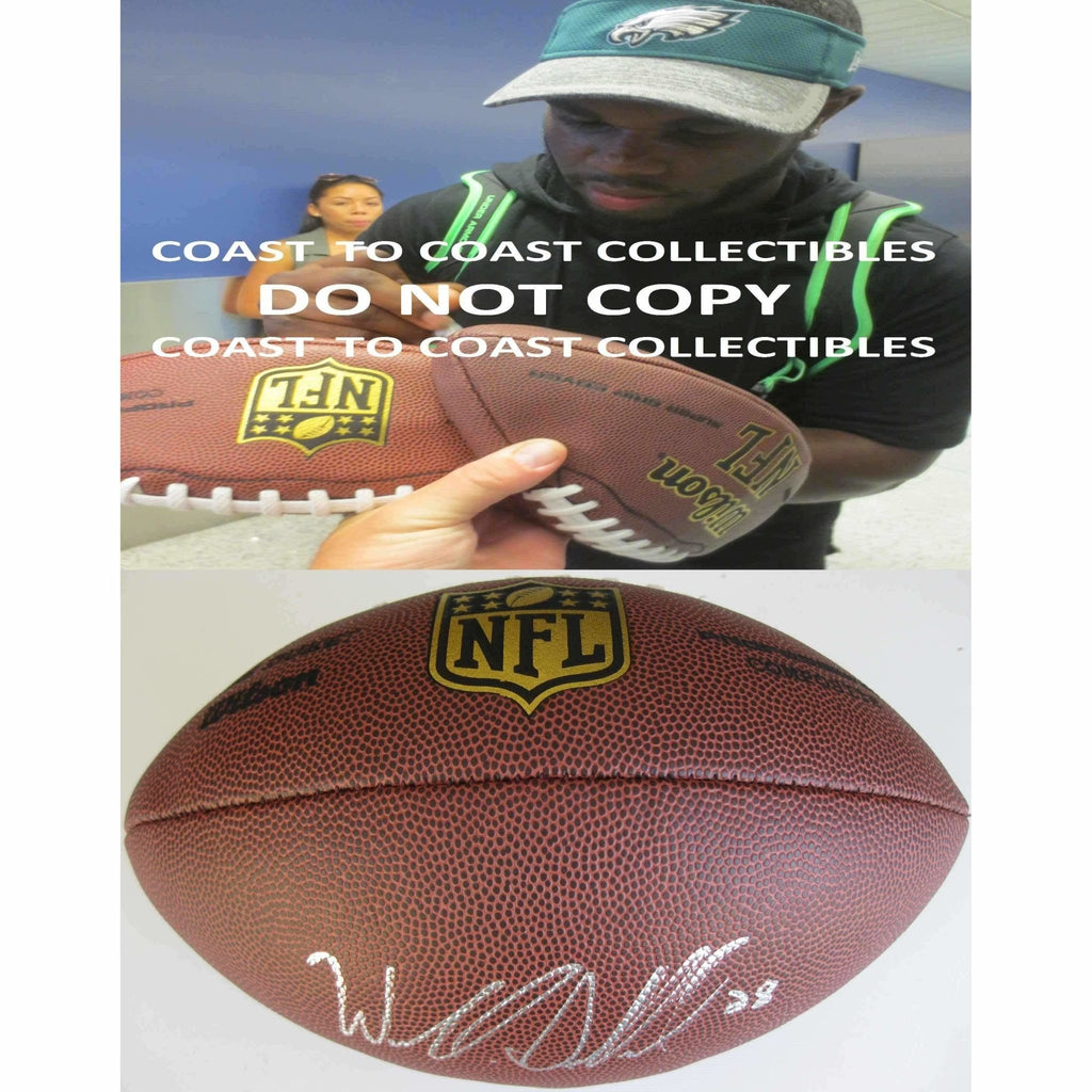 Wendall Smallwood, Philadelphia Eagles, West Virginia, Signed, Autographed, NFL Duke Football, a COA with the Proof Photo of Wendall Signing Will Be Included