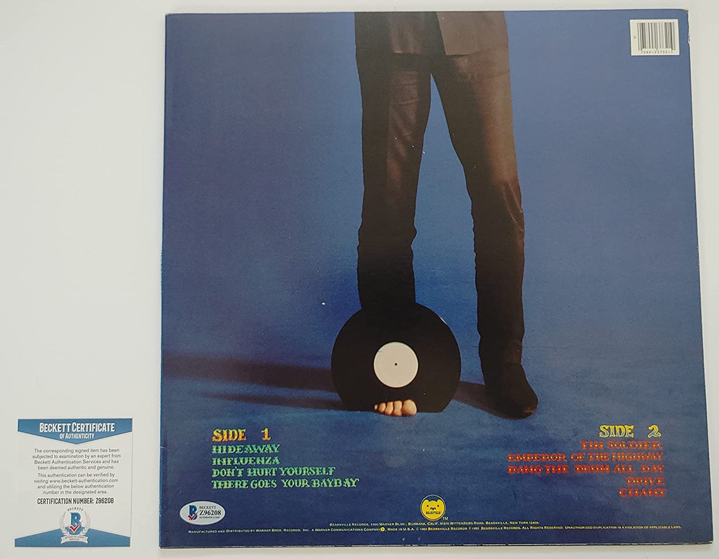 Todd Rundgren signed Tortured Artist Effect album vinyl record proof Beckett COA STAR auto