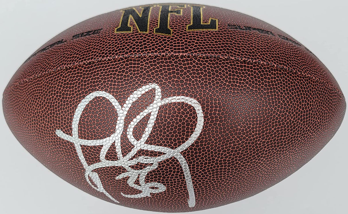 Lawyer Milloy New England Patriots Seahawks signed football proof Beckett COA autograph