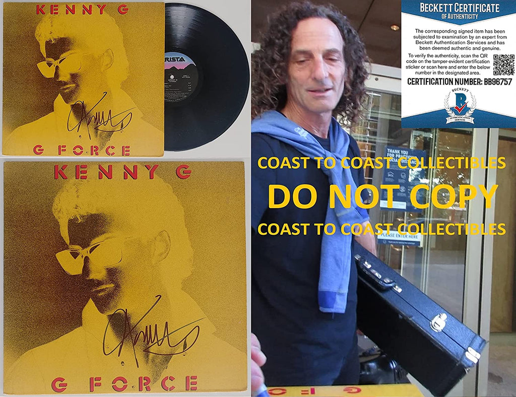 Kenny G Saxophonist signed autographed G Force album vinyl proof Beckett COA STAR