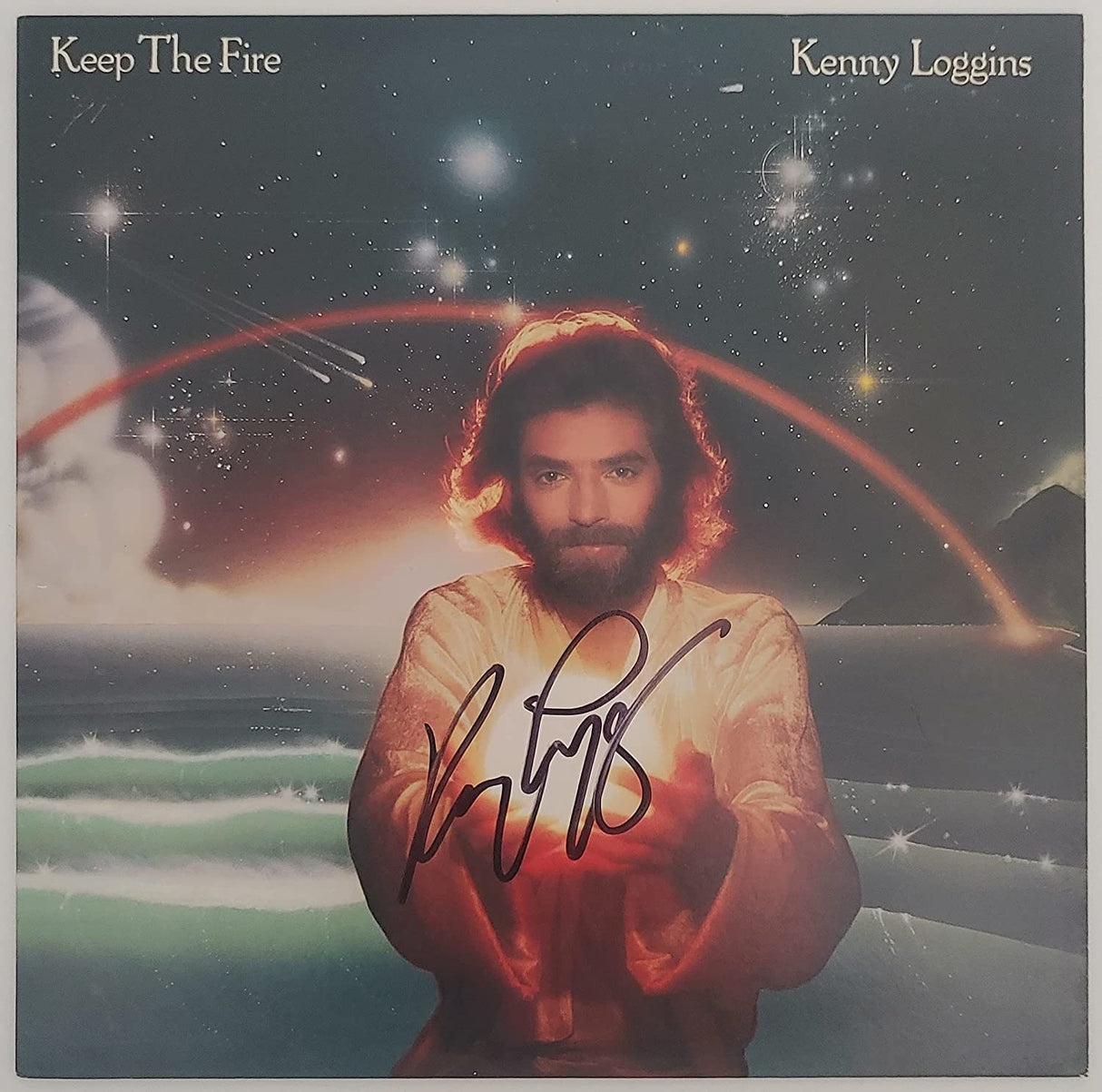 Kenny Loggins signed autographed Keep the Fire album vinyl proof Beckett COA STAR