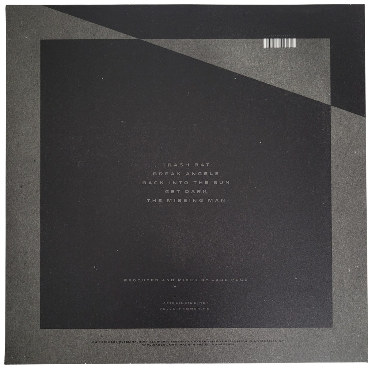 Jade Puget Signed AFI The Missing Man Album Exact Proof COA Autographed Vinyl Record