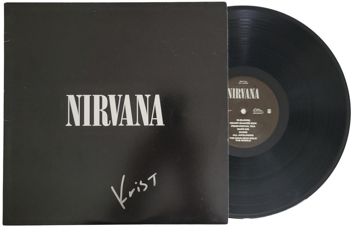 Krist Novoselic signed Nirvana album vinyl Record proof COA autographed STAR