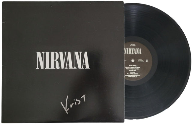 Krist Novoselic signed Nirvana album vinyl Record proof COA autographed STAR