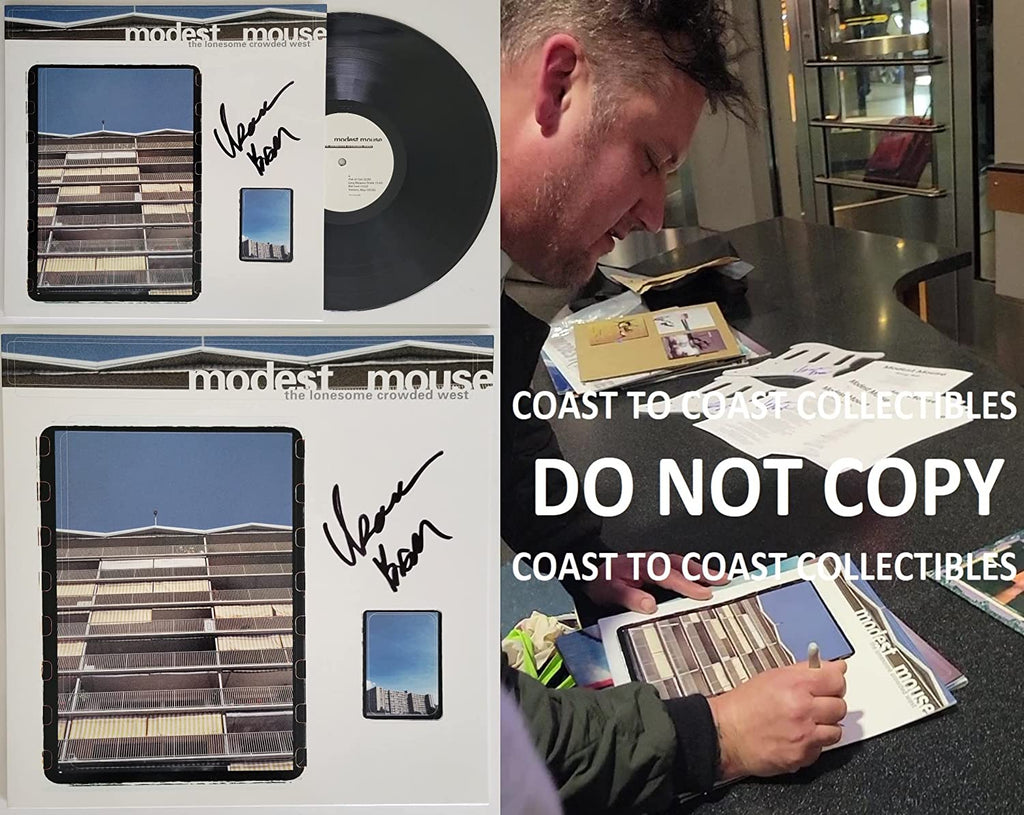 Isaac Brock signed Modest Mouse The Lonesome Crowded West album, vinyl COA Proof STAR