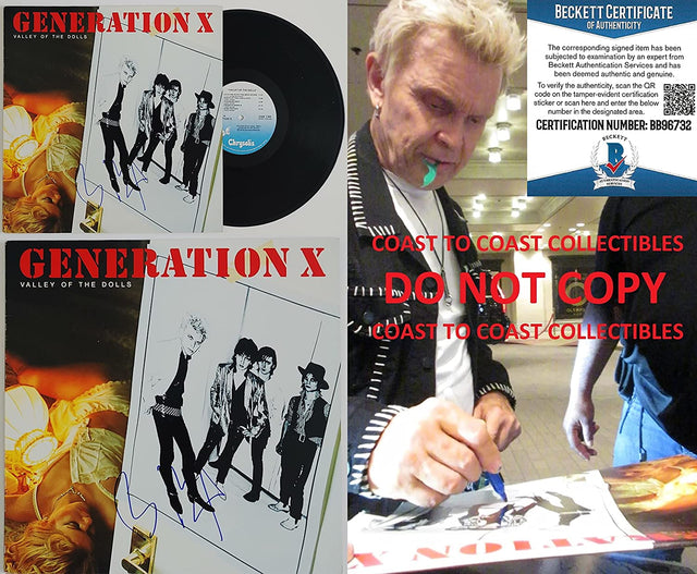 Billy Idol signed autographed Generation X Valley of the Dolls album vinyl proof Beckett COA STAR