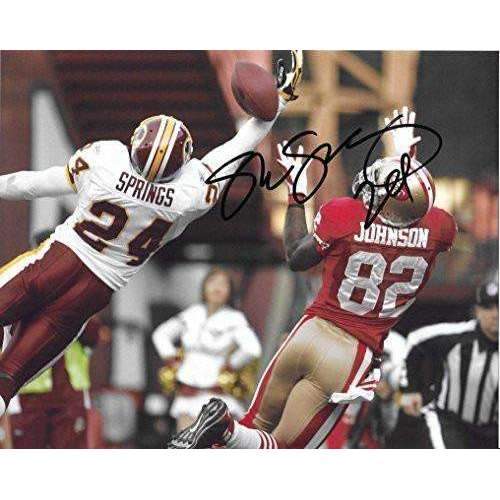 Shawn Springs Washington Redskins, Signed, Autographed, 8X10 Photo, a COA with the Proof Photo of Shawn Signing Will Be Included