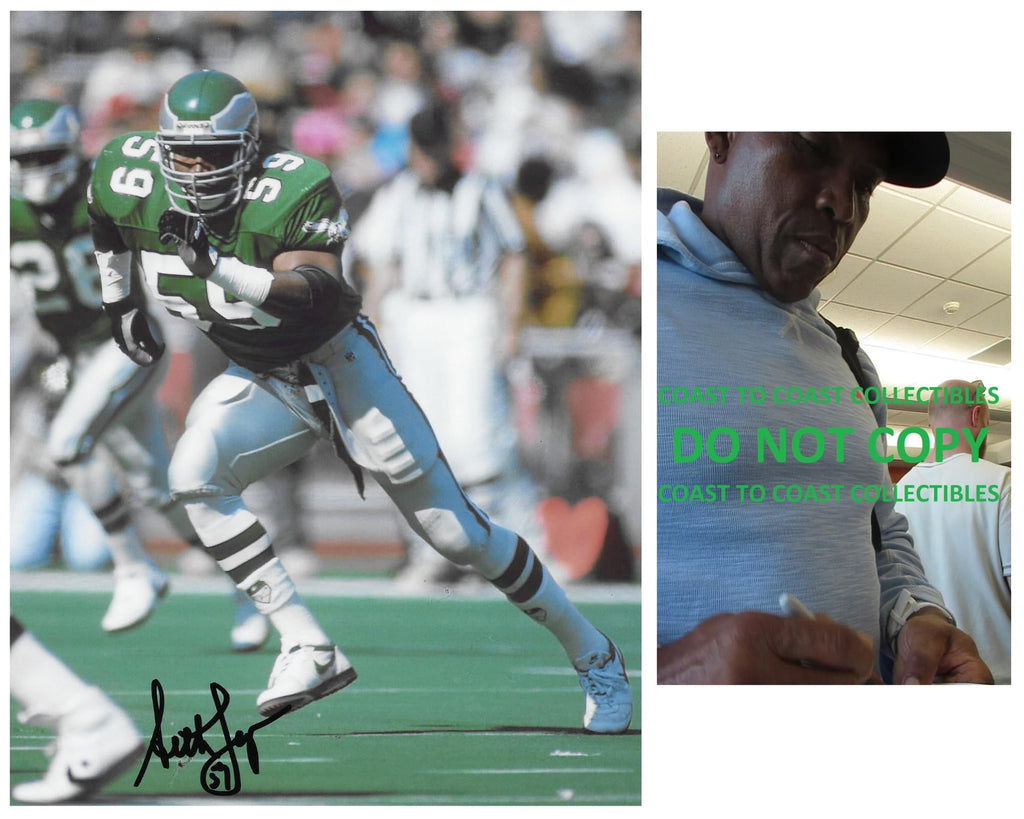 Seth Joyner signed Philadelphia Eagles 8x10 football photo COA Proof autographed