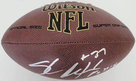 Shaun Alexander Seattle Seahawks Alabama signed NFL football COA proof autograph