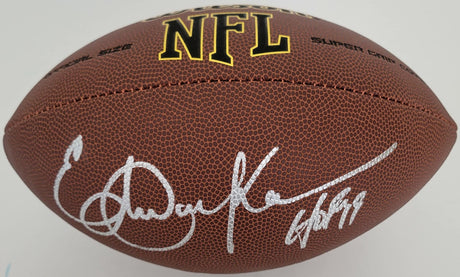 Eric Dickerson Rams Colts Raiders signed NFL football proof Beckett COA autographed