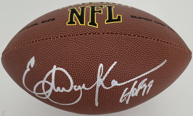 Eric Dickerson Rams Colts Raiders signed NFL football proof Beckett COA autographed