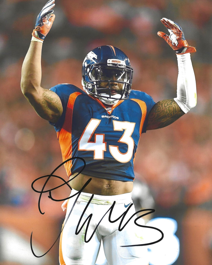 TJ Ward signed Denver Broncos 8x10 football photo COA Proof autographed