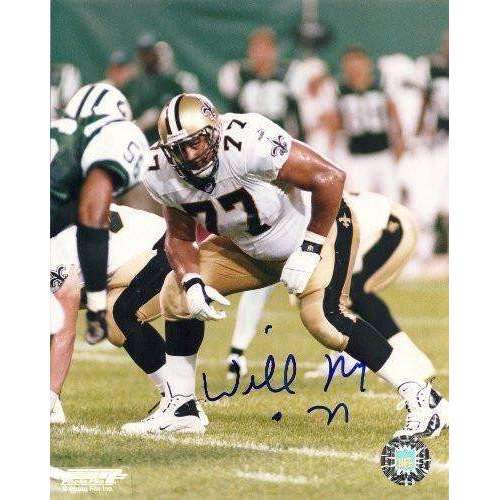 Willie Roaf, New Orleans Saints, Hall of Fame, Hof, Signed, Autographed, 8x10 Photo, Coa, Rare Hard Photo to Find
