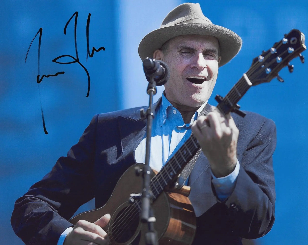 James Taylor signed 8x10 photo COA Proof autographed singer guitarist Sweet Baby James, STAR.