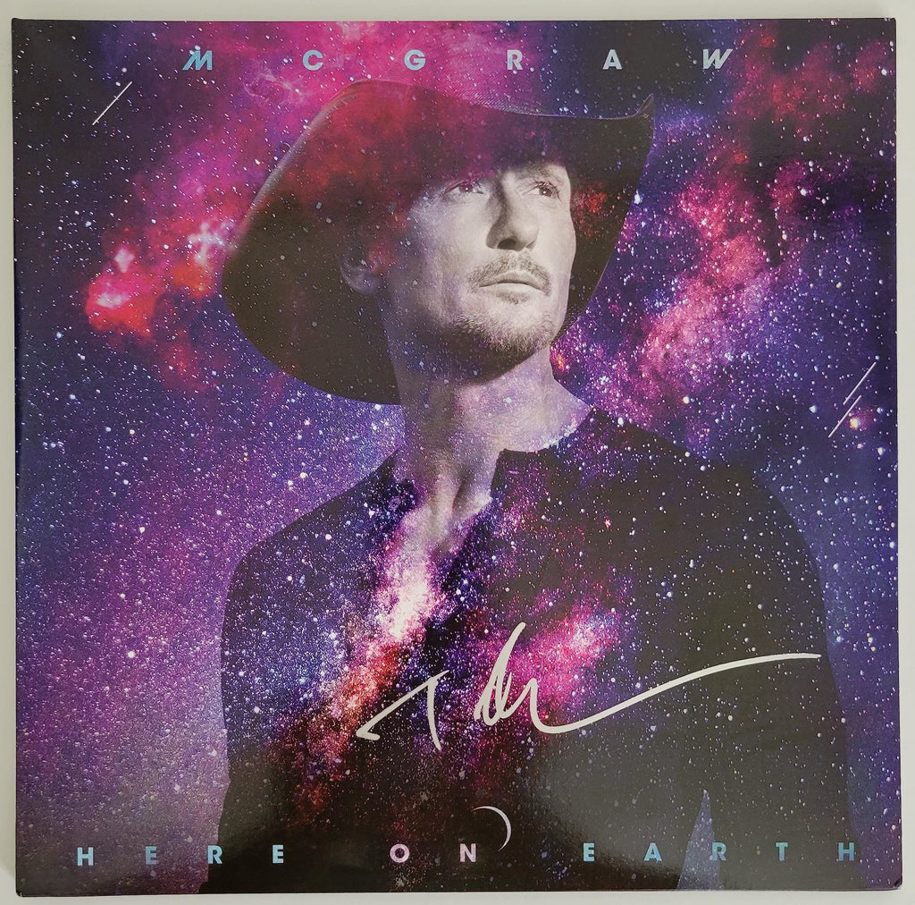 Tim McGraw signed Here on Earth album vinyl record exact proof COA autographed Star