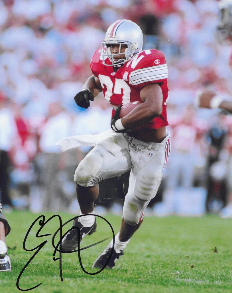 Eddie George Signed 8x10 Photo COA Proof Ohio State Buckeye Football Autographed