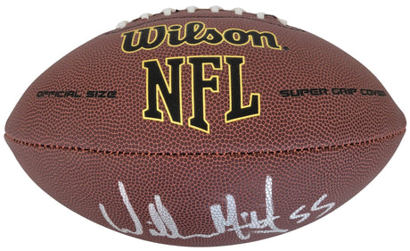 Willie McGinest New England Patriots signed NFL football proof COA autographed