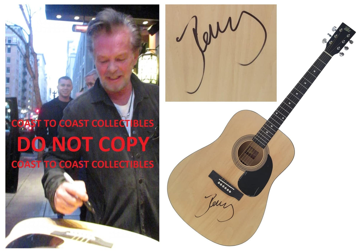 John Mellencamp singer songwriter signed acoustic guitar COA Proof autographed STAR