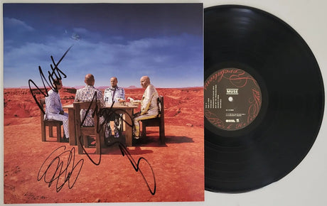 Muse signed Black Holes and Revalations album vinyl record COA proof Matt Bellamy, Chris Wolstenholme, Dominic Howard STAR