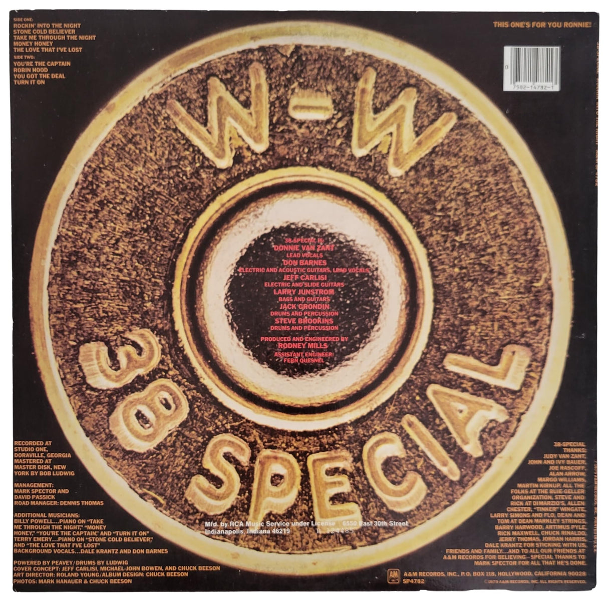 Don Barnes Signed 38 Special Rockin into the Night Album COA Proof Autographed Vinyl STAR