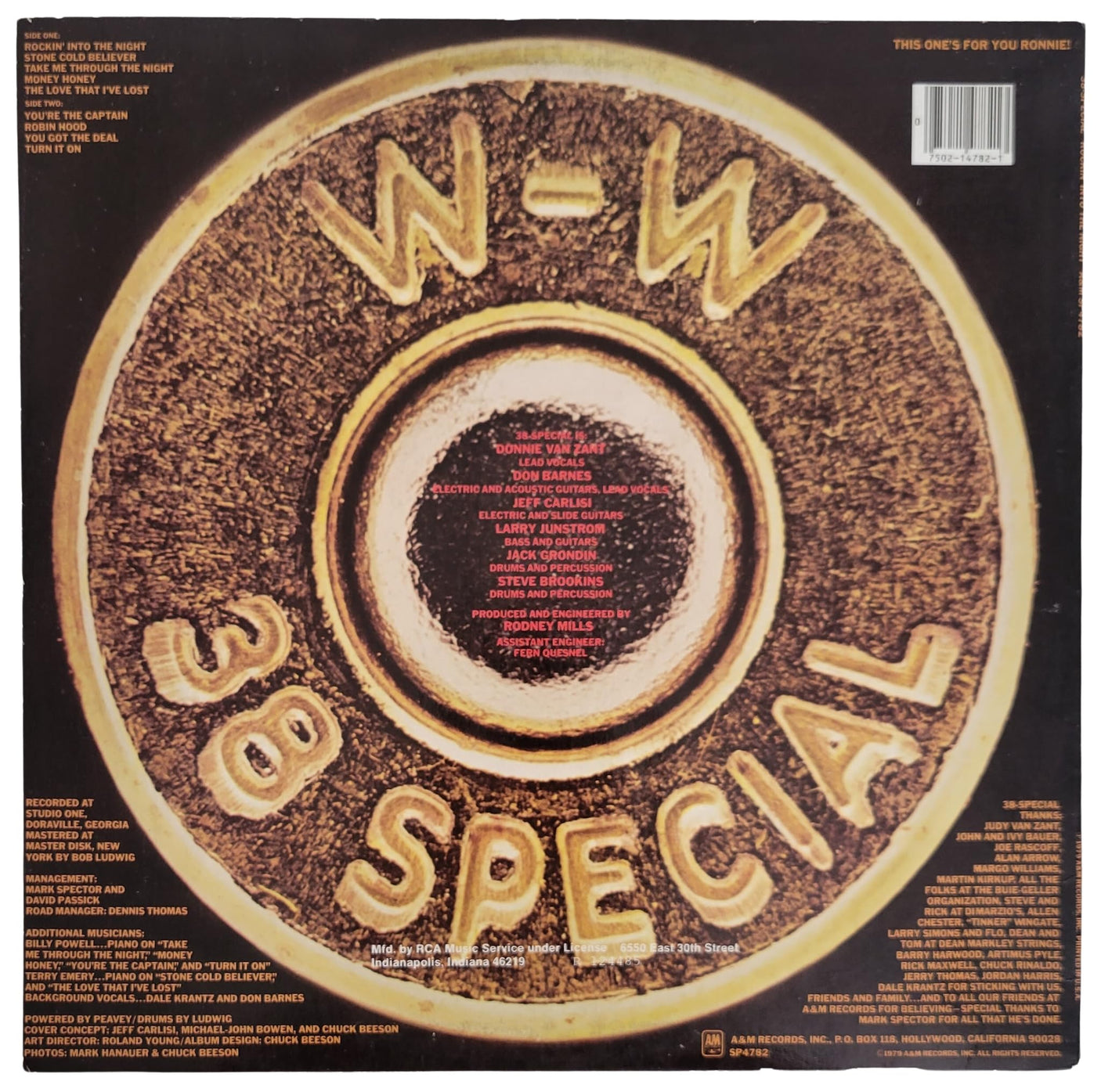 Don Barnes Signed 38 Special Rockin into the Night Album COA Proof Autographed Vinyl STAR