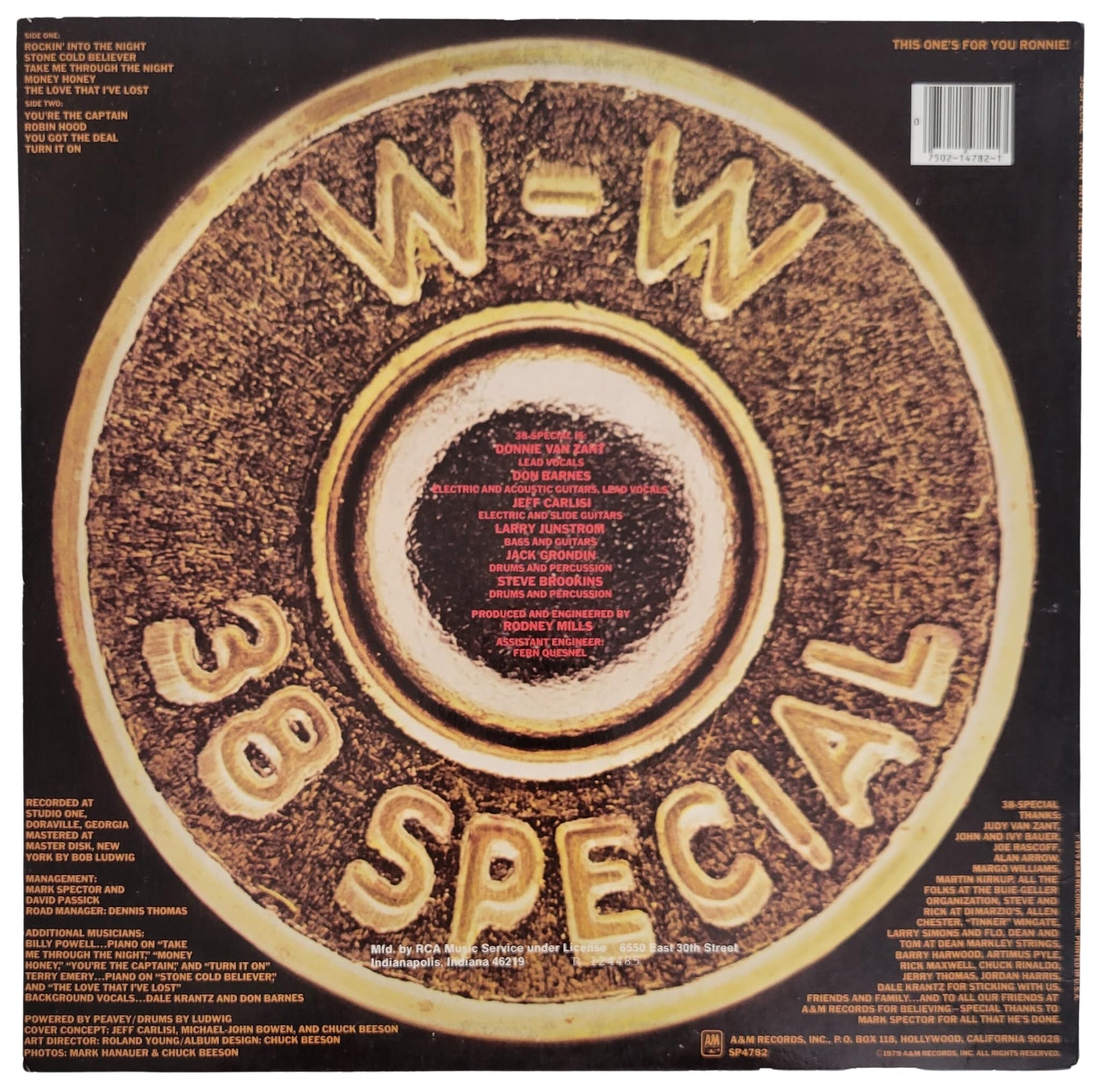 Don Barnes Signed 38 Special Rockin into the Night Album COA Proof Autographed Vinyl STAR