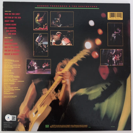 George Thorogood signed autographed Thorogood Live album vinyl proof Beckett COA star
