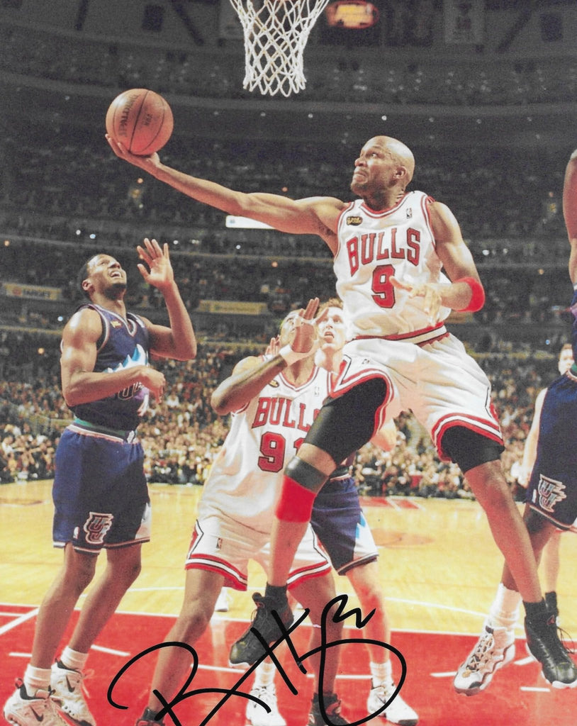 Ron Harper signed Chicago Bulls basketball 8x10 photo Proof COA autographed
