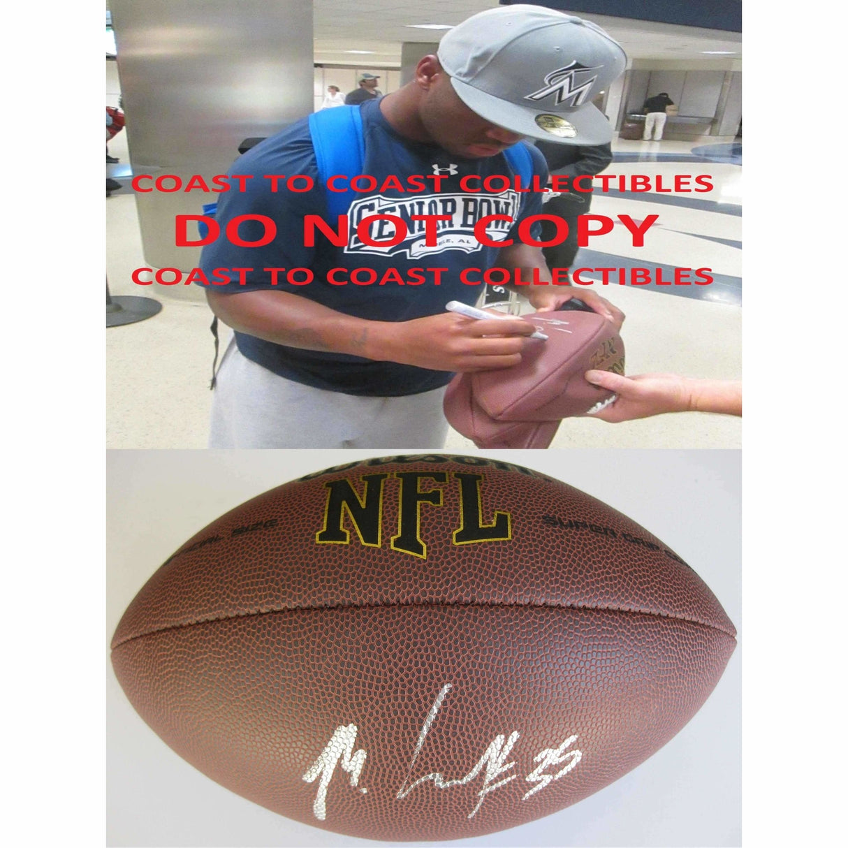 Mike Gillislee, New England Patriots, Dolphins, Florida Gators, Signed, Autographed, NFL Football, a Coa with the Proof Photo of Mike Signing Will Be Included