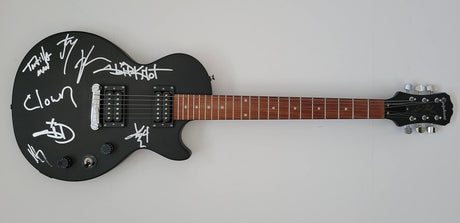 Slipknot metal band signed Les Paul guitar,Clown,Wilson,Root,Jay,Mick COA Proof STAR