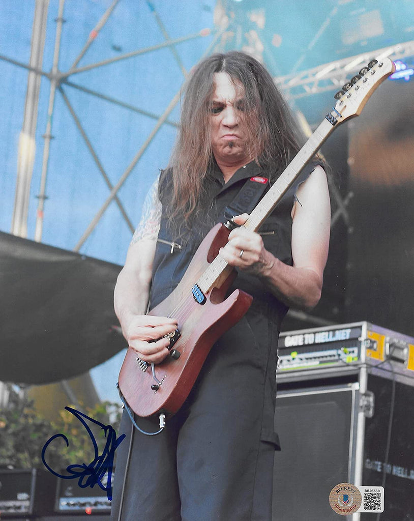 Scotti Hill Skid Row Guitarist signed autographed 8x10 photo proof Beckett COA. Star