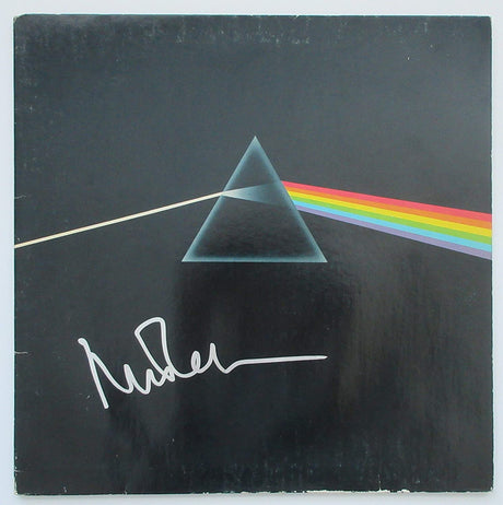 Nick Mason signed Pink Floyd Dark Side of the Moon album exact proof Beckett COA STAR