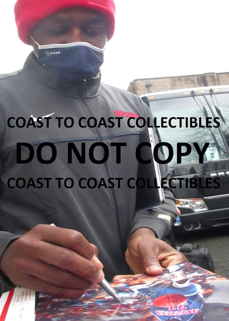 Jason Terry Arizona Wildcats autographed basketball 8x10 photo proof COA