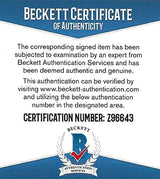 Jimmy Johnson San Francisco 49ers Bruins signed NFL football proof Beckett COA autograph