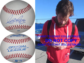 Aaron Crow Kansas City Royals signed autographed baseball COA exact proof
