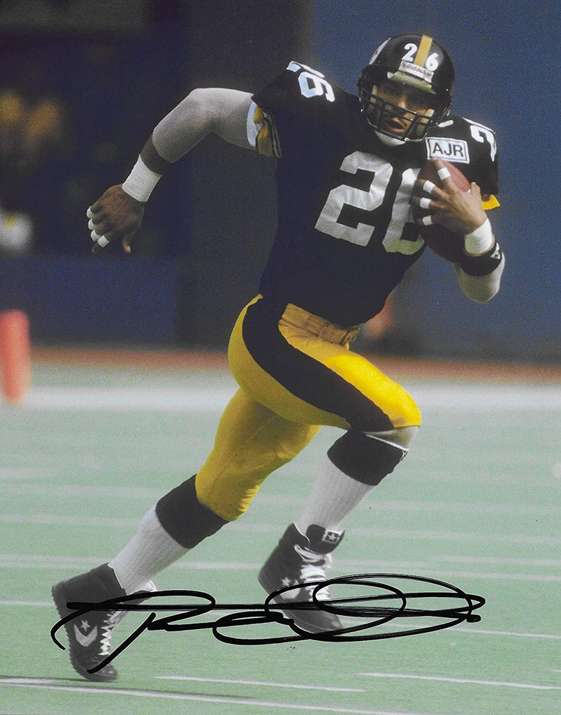 Rod Woodson Pittsburgh Steelers signed football 8x10 photo proof COA