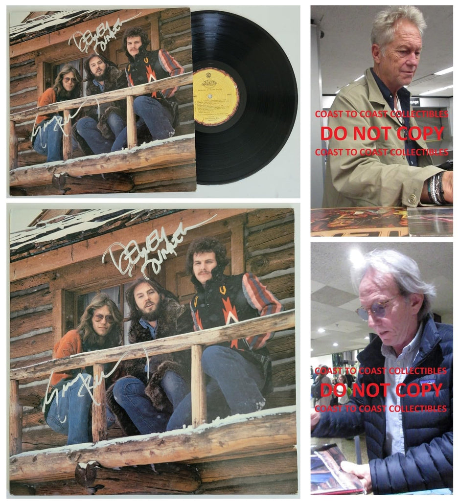 Dewey Bunnell Gerry Beckley signed America Hideaway album vinyl record COA proof STAR