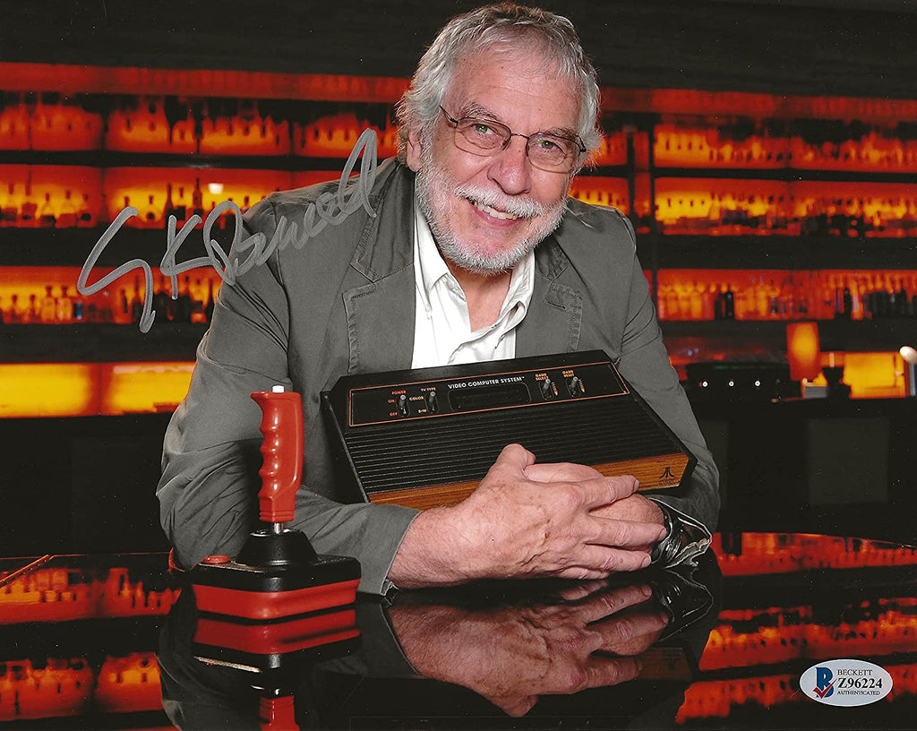 Nolan Bushnell founder Atari inc Pong signed 8x10 photo Beckett COA. Star