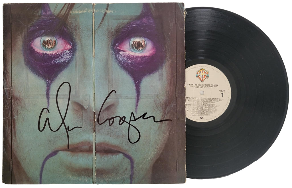 Alice Cooper signed From the Inside Album vinyl record Proof COA autographed STAR
