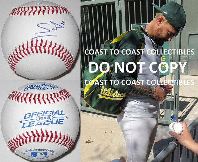 Sean Manaea Oakland Athletics A's signed autographed baseball COA exact proof